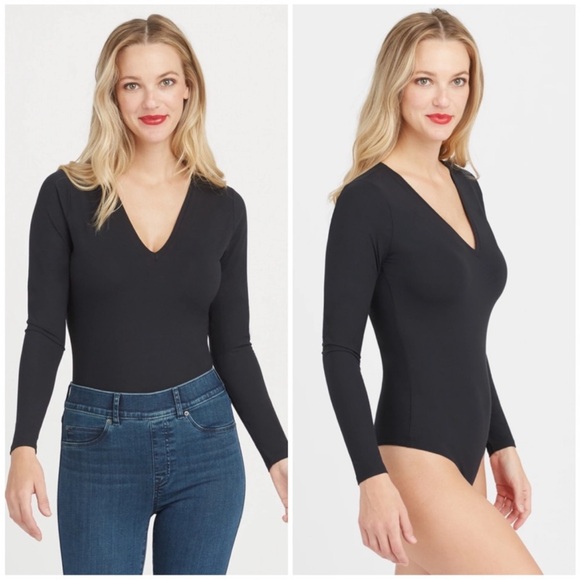 NEW Spanx Suit Yourself long sleeve thong bodysuit - Picture 1 of 8